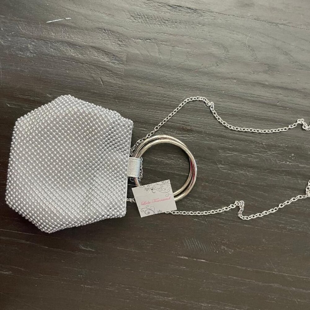 Lulu Townsend  Silver Evening Bag